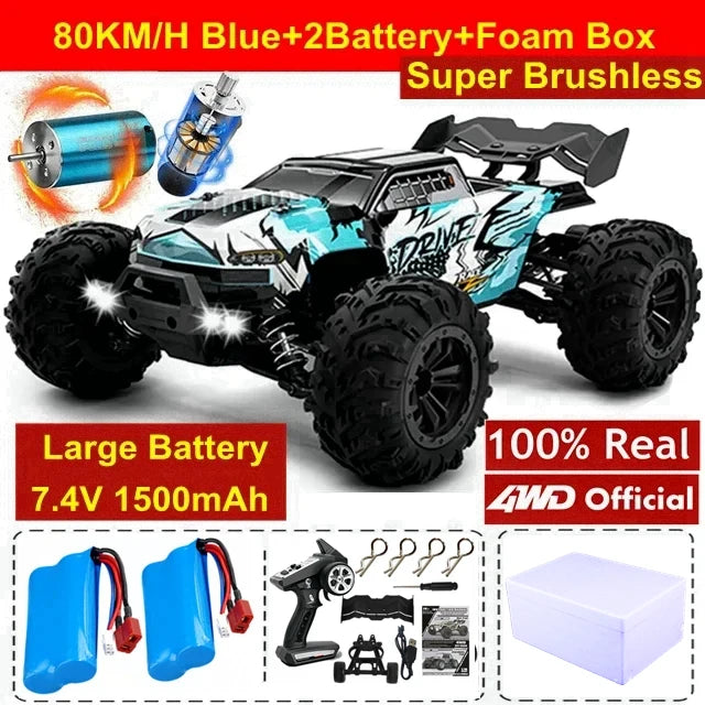 4WD Off Road Remote Control Car High Speed Brushless Buggy