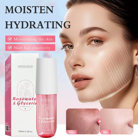 AMOCOCO Rose Water Facial Mist Hydrating Spray Daily Skincare