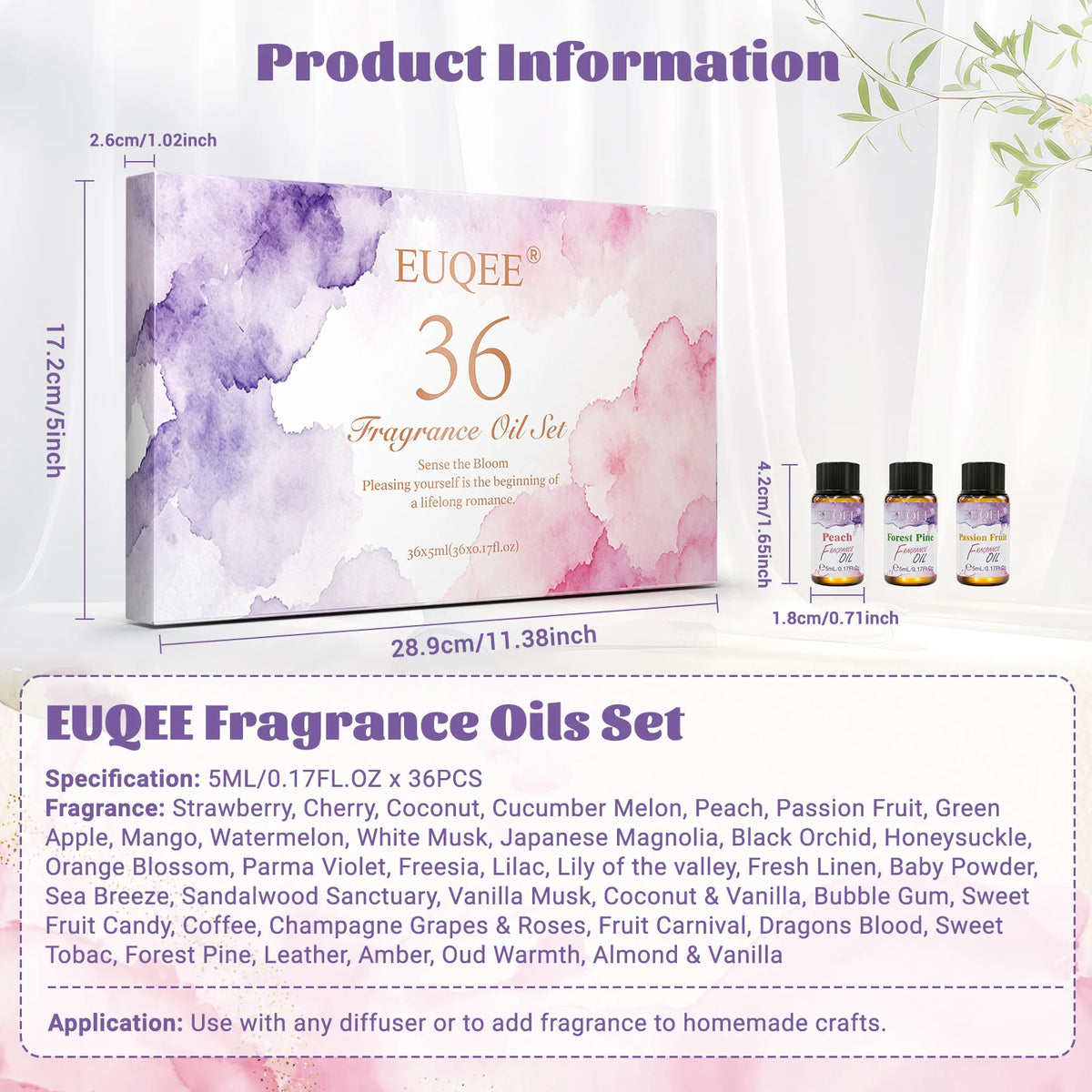 EUQEE Fragrance Oil Gift Set For Diffusers And Candle Making