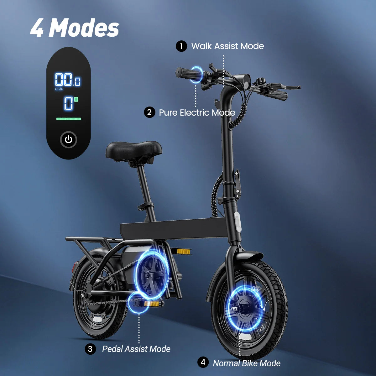 DYU B20 Folding Electric Bike With Removable Battery Pack