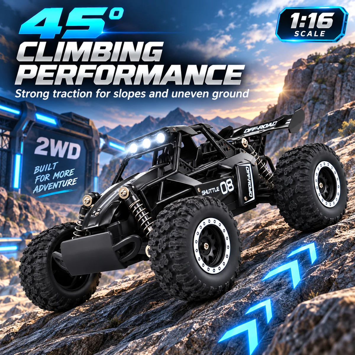ZNLYRION Remote Control Off Road Racing Buggy With LED Lights