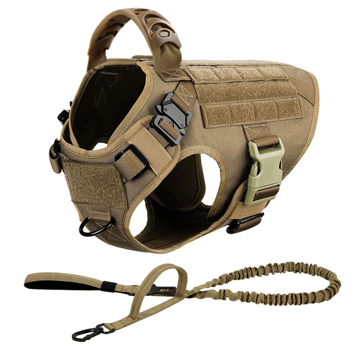 PETRAVEL Tactical Dog Harness And Leash Set For Training Walks