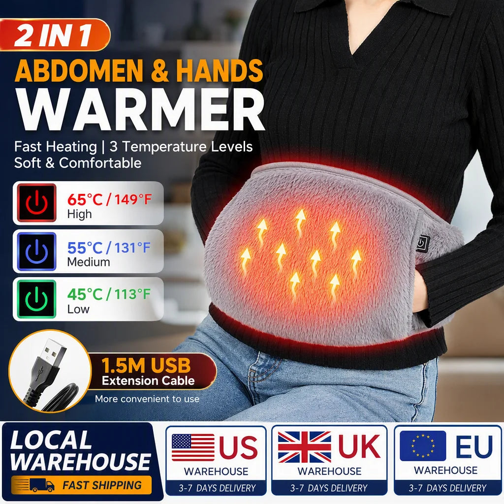 Hailicare USB Heating Belt for Waist and Hand Warming