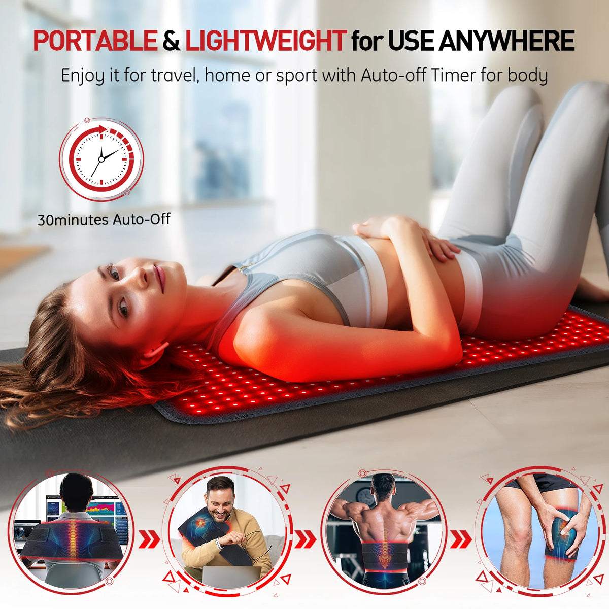 Astarexin Red Light Therapy Heating Pad Muscle Pain Relief