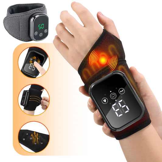 Agdoad Electric Heating Wrist Massager With Vibration Brace Support