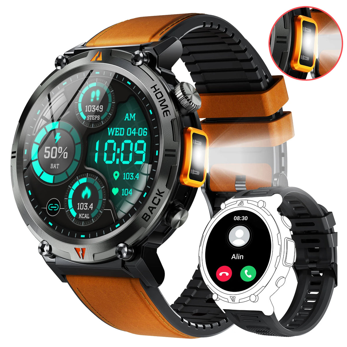 EIGIIS KE3 Bluetooth Call Smartwatch with Heart Rate Monitor