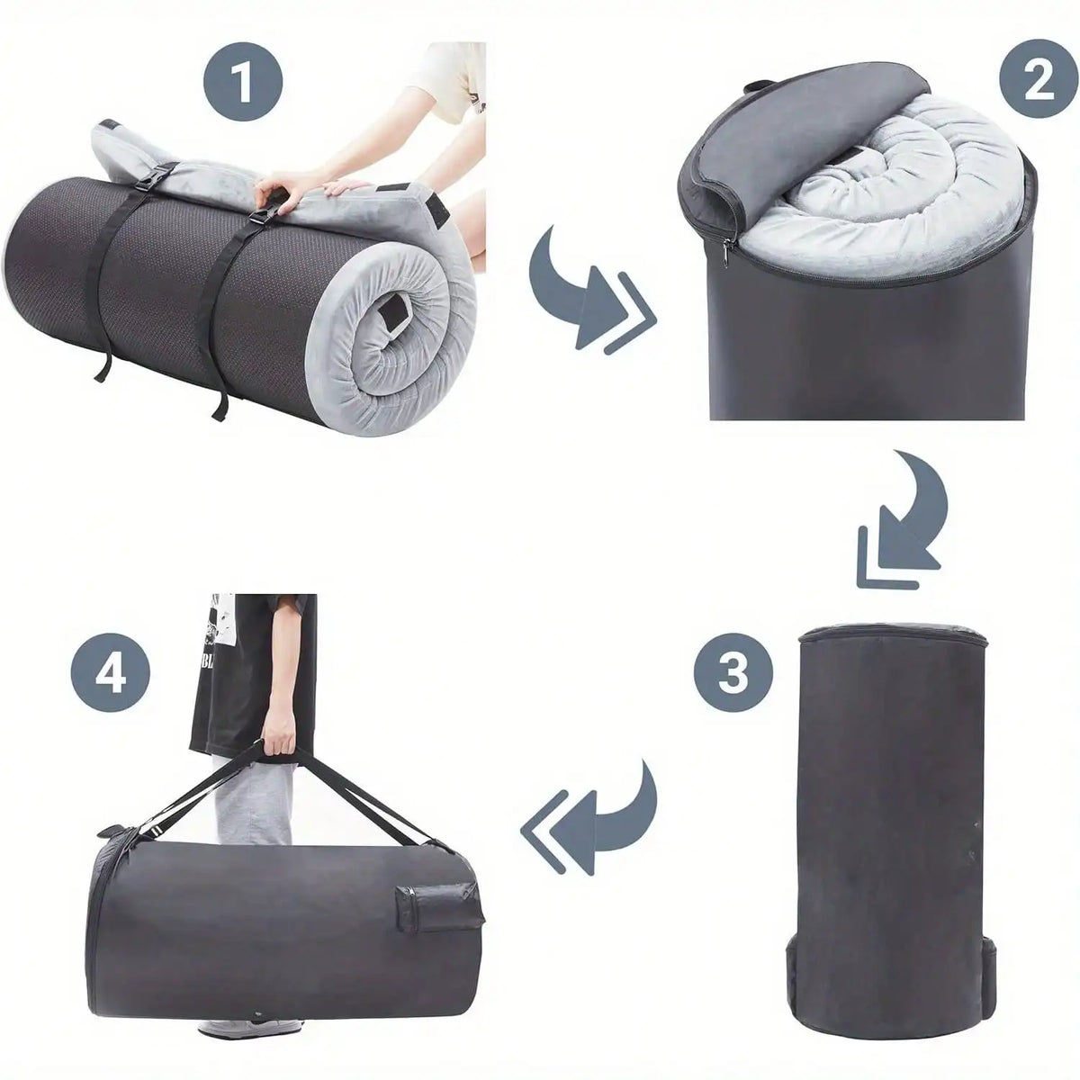 Waterproof Memory Foam Camping Sleeping Pad With Travel Bag